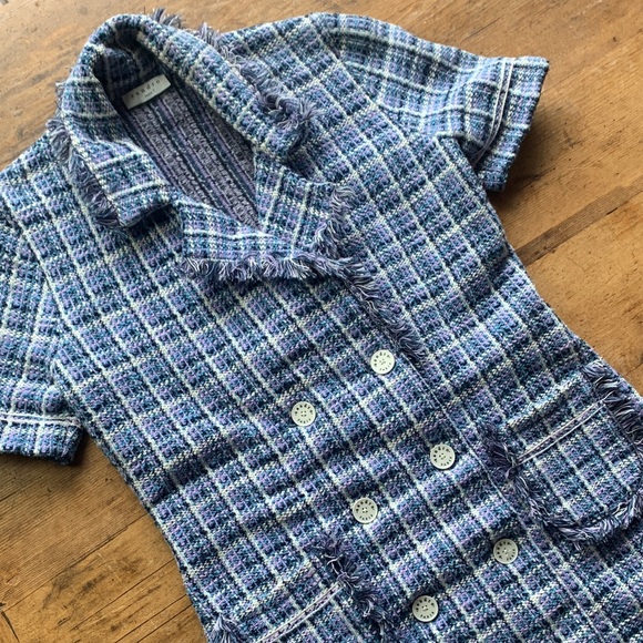 Sandro Womens Ludivine Tweed Mini Dress - Picture 3 of 16